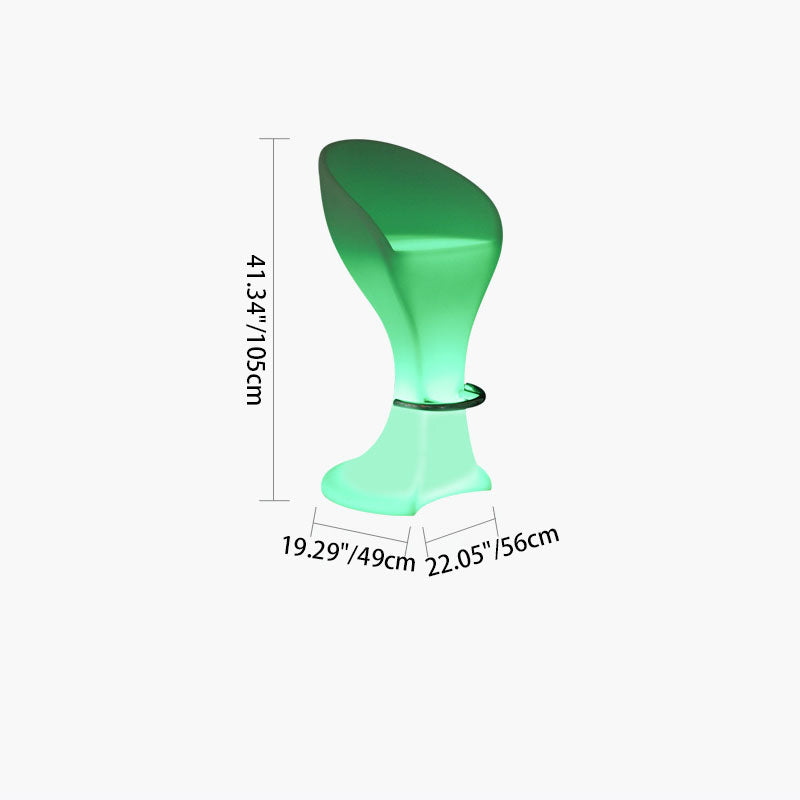Lámpara de pie de vidrio templado redondo LED PE creativa contemporánea para cocina 
