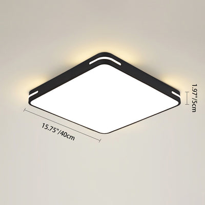 Luz de techo de montaje empotrado LED cuadrada de hierro acrílico de simplicidad moderna para dormitorio 