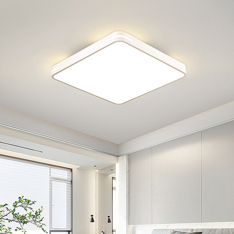Luz de techo de montaje empotrado LED cuadrada de hierro acrílico de simplicidad moderna para dormitorio 