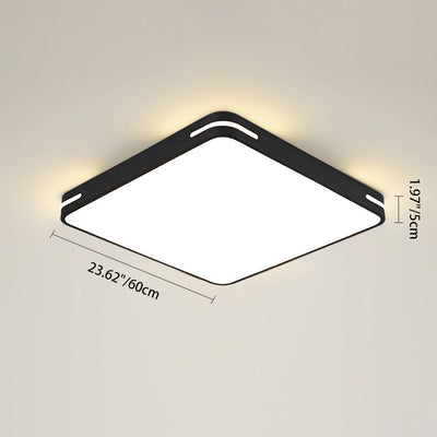 Luz de techo de montaje empotrado LED cuadrada de hierro acrílico de simplicidad moderna para dormitorio 