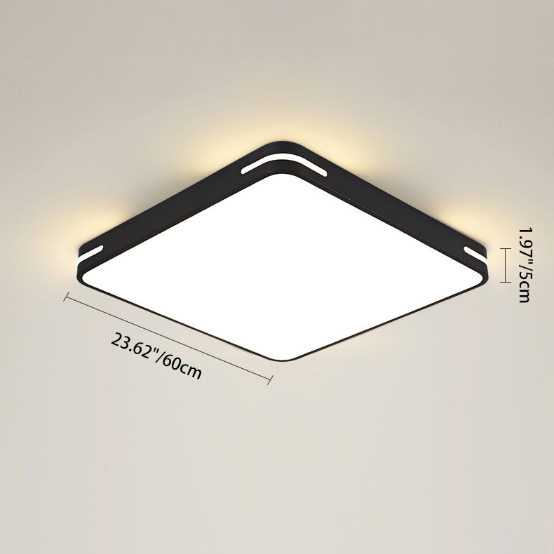 Luz de techo de montaje empotrado LED cuadrada de hierro acrílico de simplicidad moderna para dormitorio 