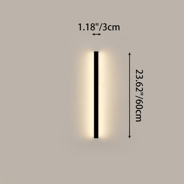 Moderne minimalistische rechteckige Aluminium-PVC-LED-Wandleuchte für das Schlafzimmer 