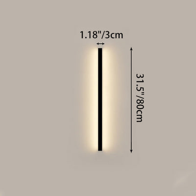 Modern Minimalist Rectangular Aluminum PVC LED Wall Sconce Lamp For Bedroom