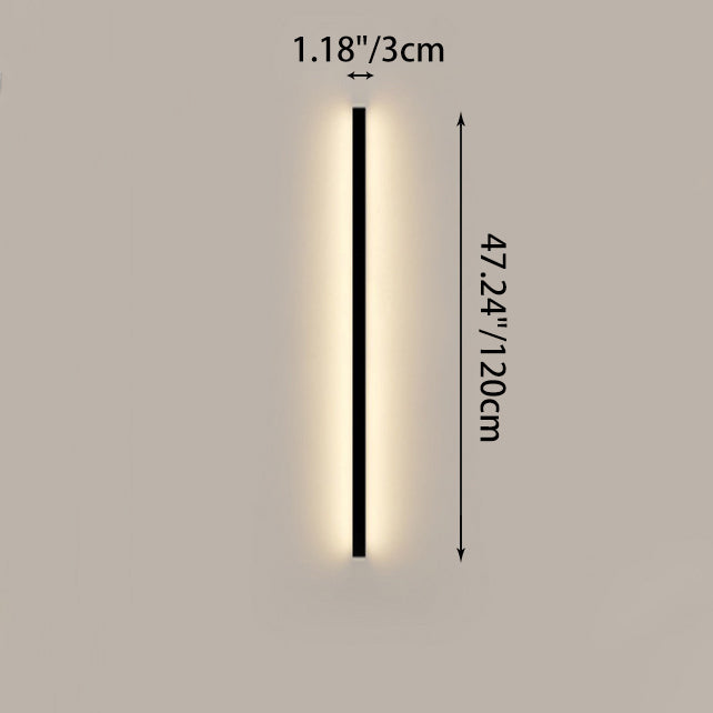 Modern Minimalist Rectangular Aluminum PVC LED Wall Sconce Lamp For Bedroom