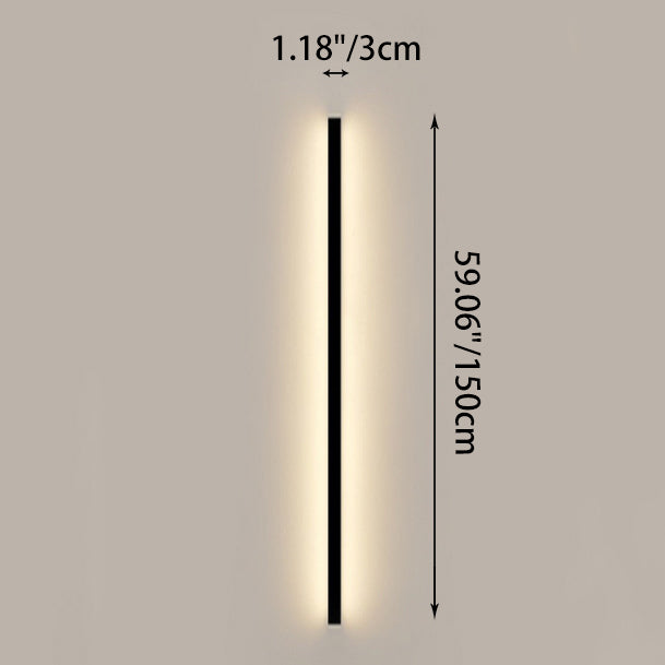 Modern Minimalist Rectangular Aluminum PVC LED Wall Sconce Lamp For Bedroom