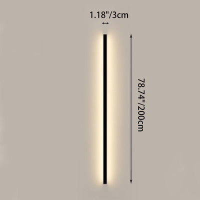 Modern Minimalist Rectangular Aluminum PVC LED Wall Sconce Lamp For Bedroom