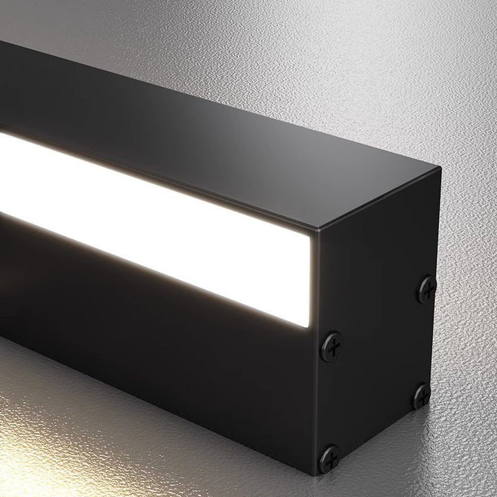 Moderne minimalistische rechteckige Aluminium-PVC-LED-Wandleuchte für das Schlafzimmer 