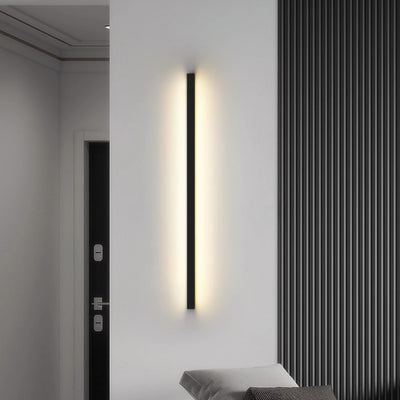 Modern Minimalist Rectangular Aluminum PVC LED Wall Sconce Lamp For Bedroom