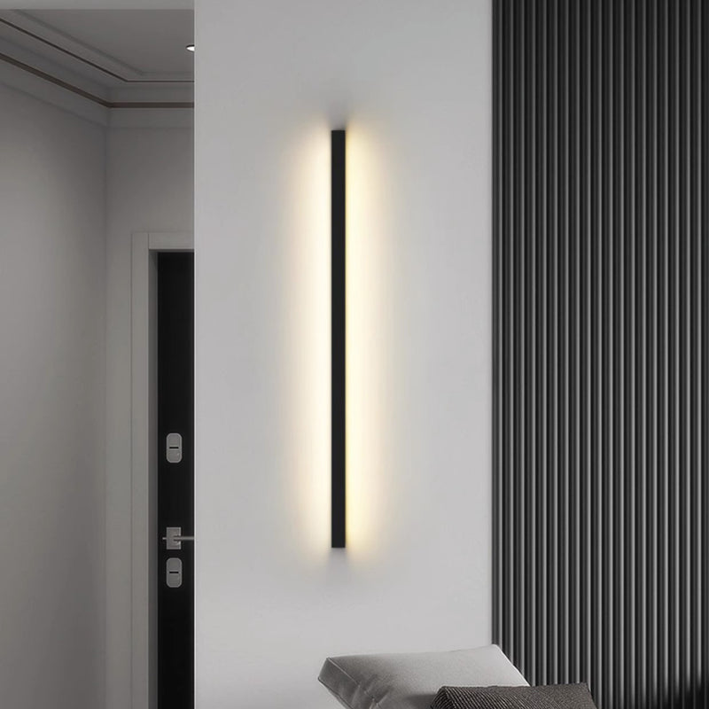 Modern Minimalist Rectangular Aluminum PVC LED Wall Sconce Lamp For Bedroom