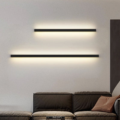 Modern Minimalist Rectangular Aluminum PVC LED Wall Sconce Lamp For Bedroom