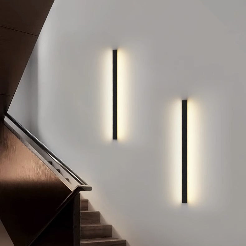 Modern Minimalist Rectangular Aluminum PVC LED Wall Sconce Lamp For Bedroom