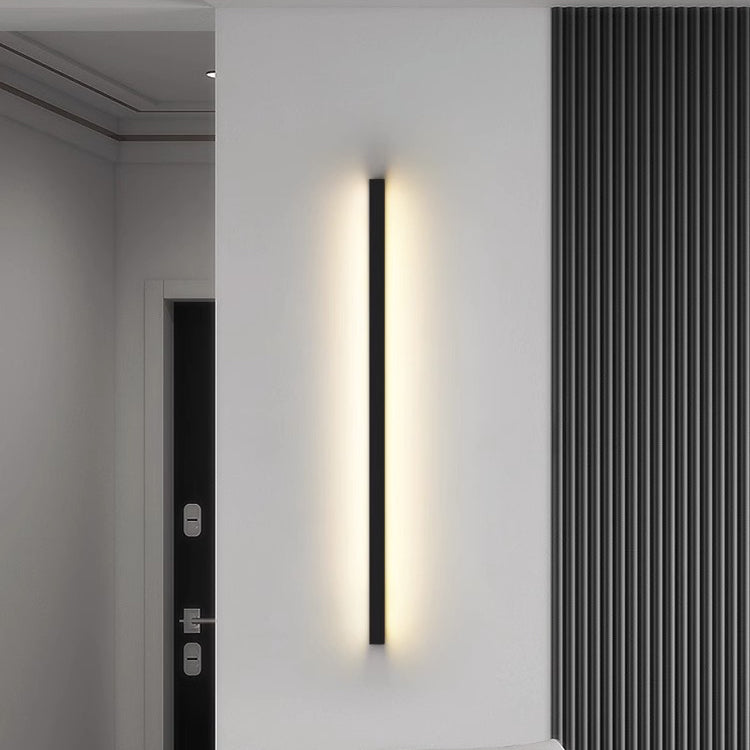 Modern Minimalist Rectangular Aluminum PVC LED Wall Sconce Lamp For Bedroom