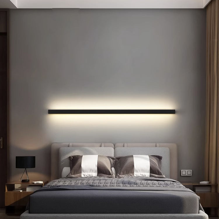 Modern Minimalist Rectangular Aluminum PVC LED Wall Sconce Lamp For Bedroom