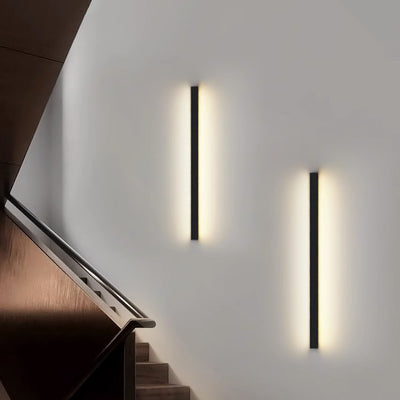 Modern Minimalist Rectangular Aluminum PVC LED Wall Sconce Lamp For Bedroom