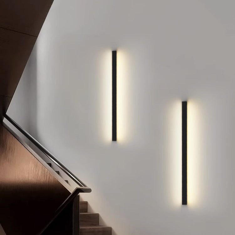Modern Minimalist Rectangular Aluminum PVC LED Wall Sconce Lamp For Bedroom