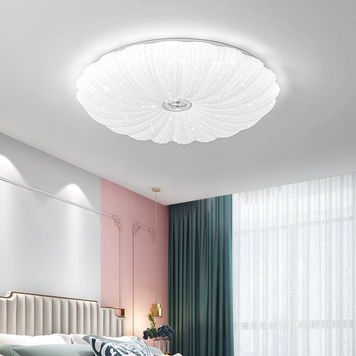 Luz de techo LED montada al ras de PVC de hierro redondo minimalista moderno para sala de estar 