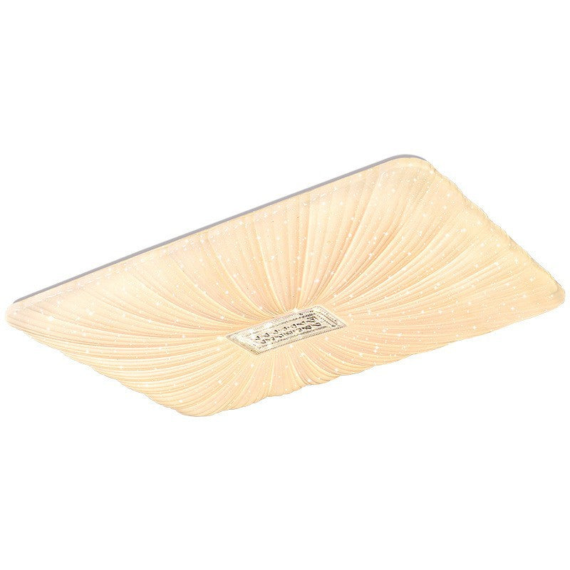 Modern Minimalist Rectangle Iron PVC LED Flush Mount Ceiling Light For Living Room