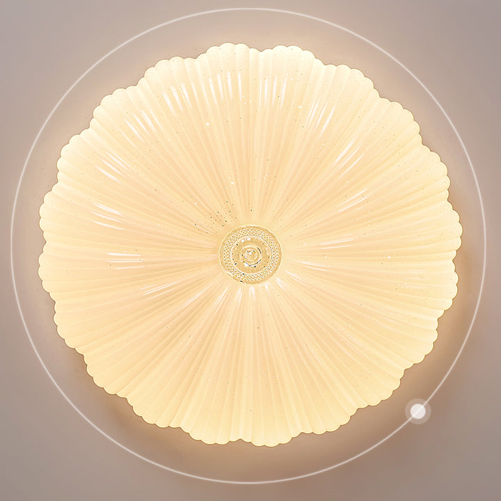 Moderne minimalistische runde Blumen Eisen PVC LED Deckenleuchte für das Wohnzimmer 
