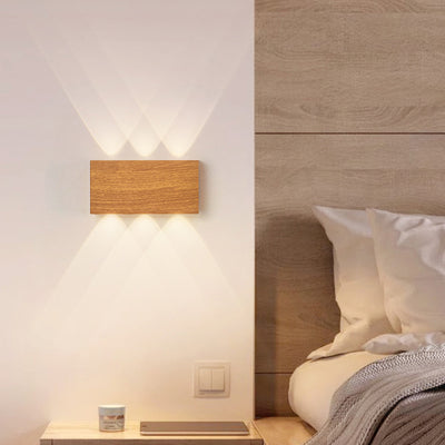 Moderne minimalistische rechteckige Aluminium-Eisen-LED-Wandleuchte für das Schlafzimmer 