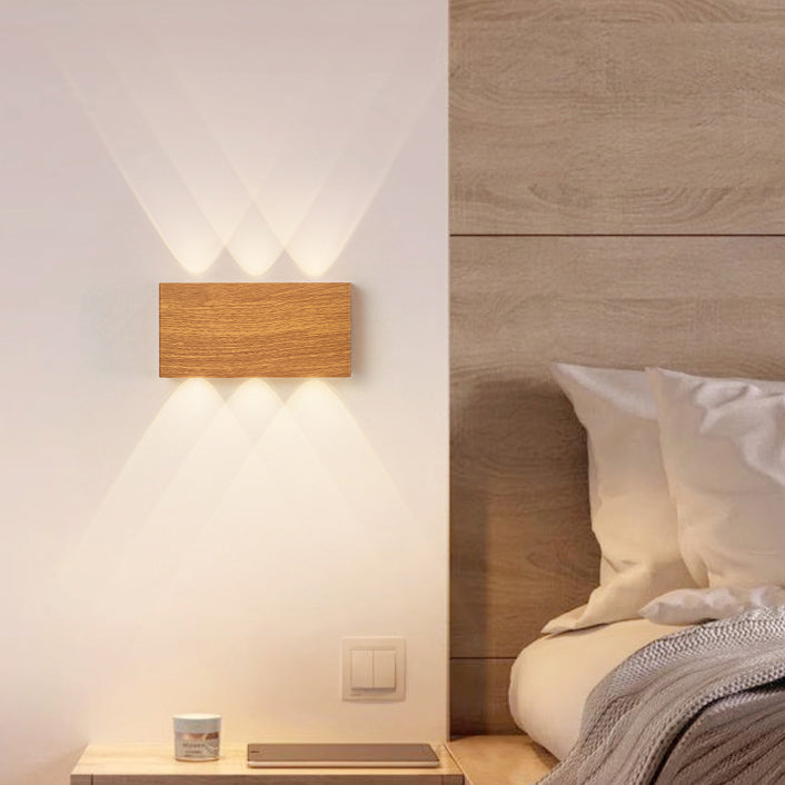 Moderne minimalistische rechteckige Aluminium-Eisen-LED-Wandleuchte für das Schlafzimmer 