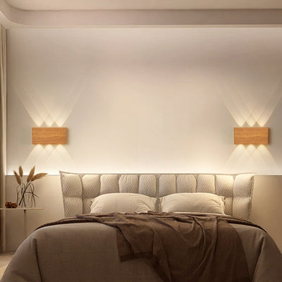 Moderne minimalistische rechteckige Aluminium-Eisen-LED-Wandleuchte für das Schlafzimmer 