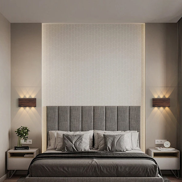Moderne minimalistische rechteckige Aluminium-Eisen-LED-Wandleuchte für das Schlafzimmer 