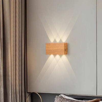 Moderne minimalistische rechteckige Aluminium-Eisen-LED-Wandleuchte für das Schlafzimmer 