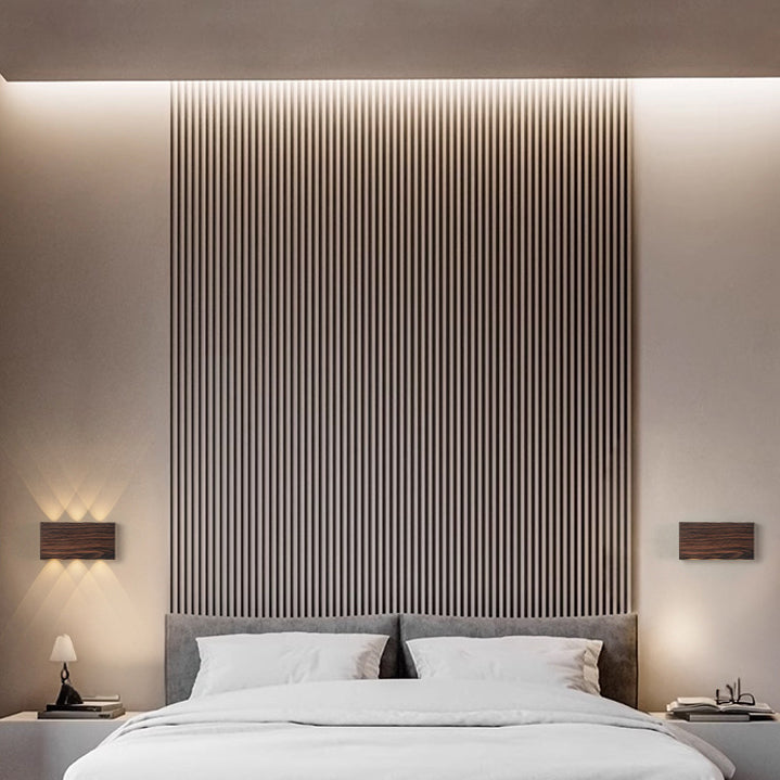 Lámpara de aplique de pared LED rectangular de aluminio y hierro minimalista moderna para dormitorio 
