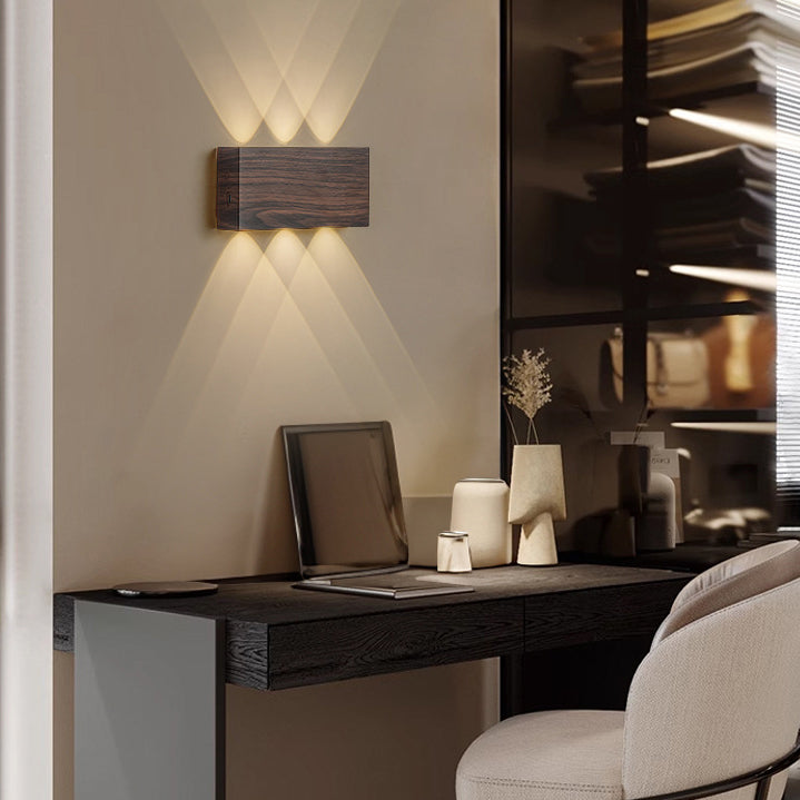 Moderne minimalistische rechteckige Aluminium-Eisen-LED-Wandleuchte für das Schlafzimmer 