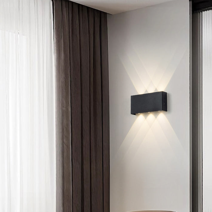 Moderne minimalistische rechteckige Aluminium-Eisen-LED-Wandleuchte für das Schlafzimmer 