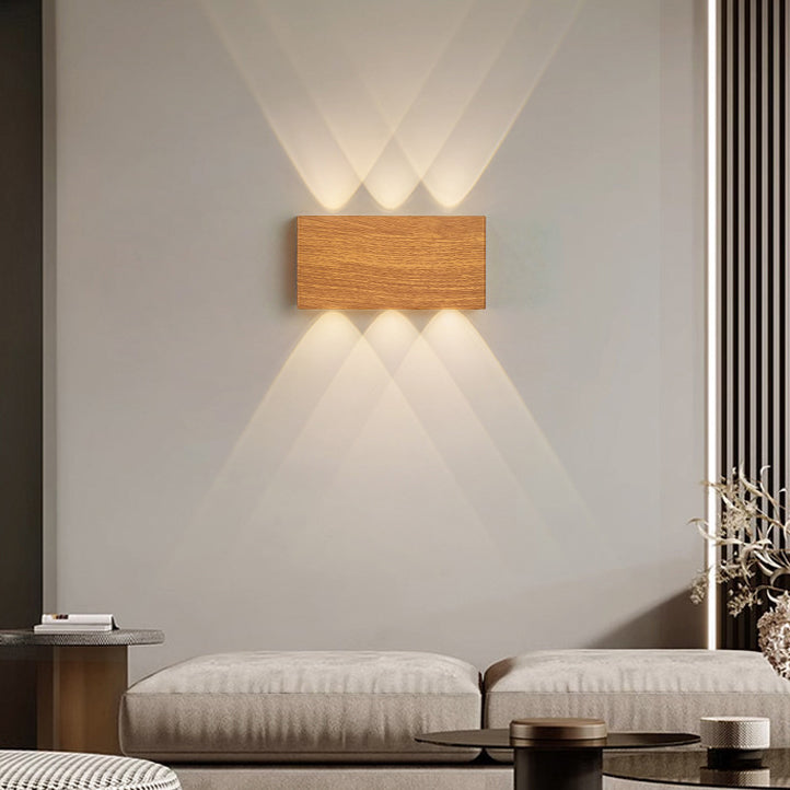 Moderne minimalistische rechteckige Aluminium-Eisen-LED-Wandleuchte für das Schlafzimmer 