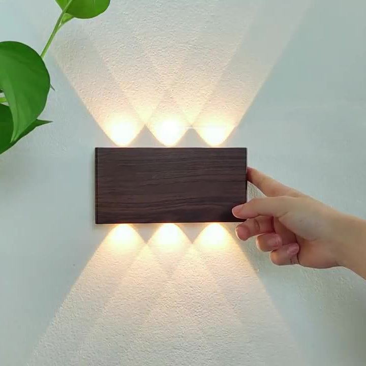 Moderne minimalistische rechteckige Aluminium-Eisen-LED-Wandleuchte für das Schlafzimmer 
