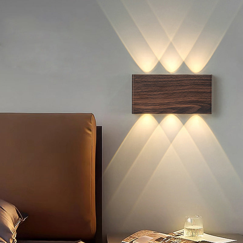Moderne minimalistische rechteckige Aluminium-Eisen-LED-Wandleuchte für das Schlafzimmer 