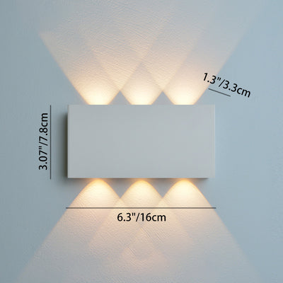 Moderne minimalistische rechteckige Aluminium-Eisen-LED-Wandleuchte für das Schlafzimmer 
