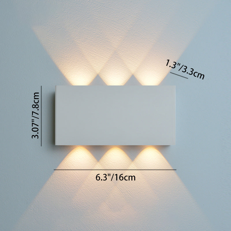 Moderne minimalistische rechteckige Aluminium-Eisen-LED-Wandleuchte für das Schlafzimmer 