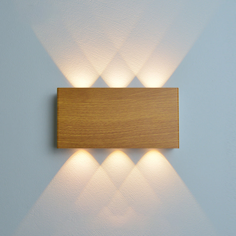 Moderne minimalistische rechteckige Aluminium-Eisen-LED-Wandleuchte für das Schlafzimmer 