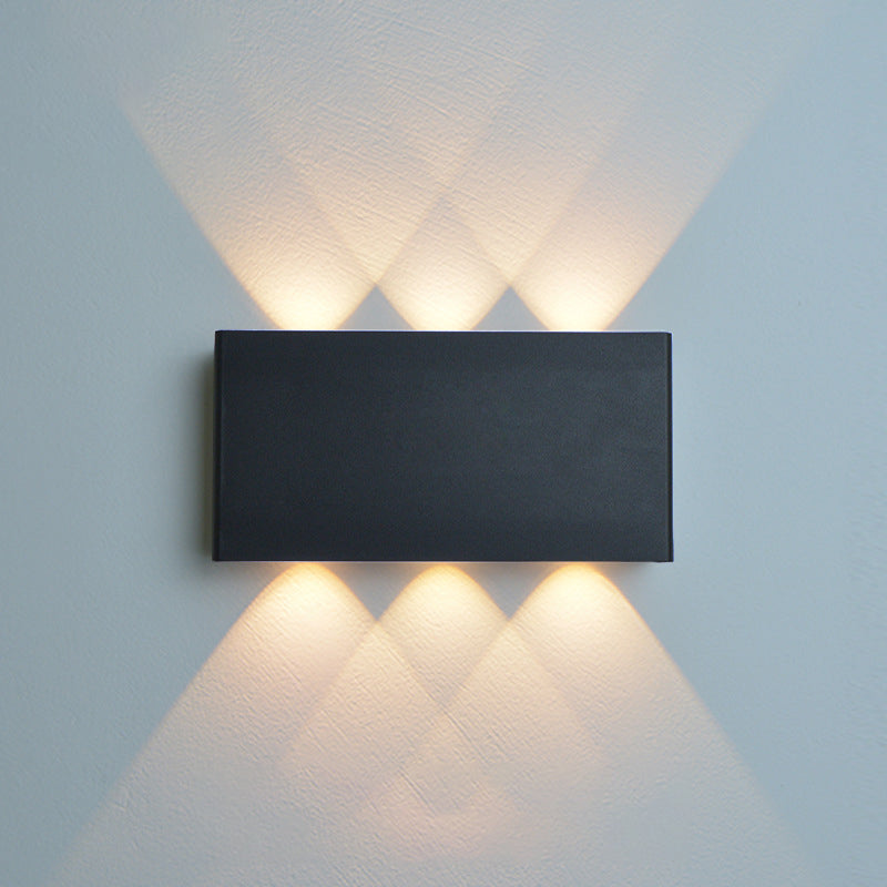 Moderne minimalistische rechteckige Aluminium-Eisen-LED-Wandleuchte für das Schlafzimmer 