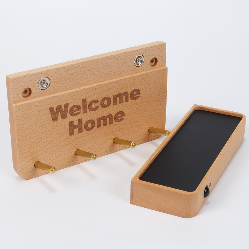 Modern Minimalist Solid Wood Plastic Rectangle LED Wall Sconce Lamp For Entryway
