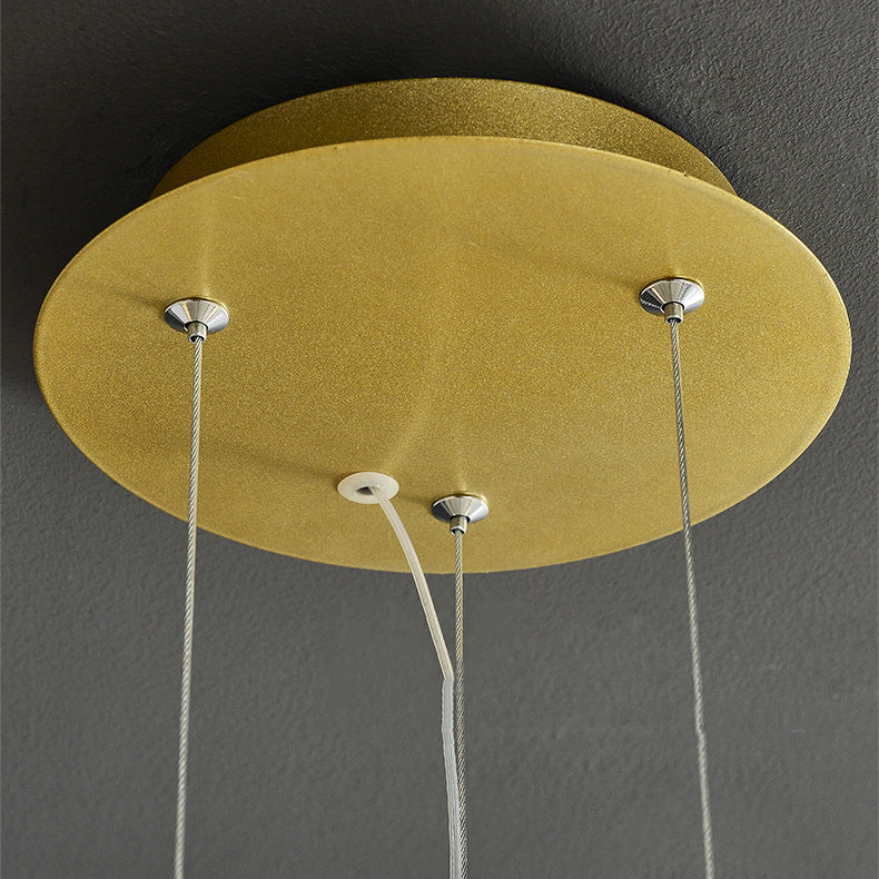 Modern Art Deco Ginkgo Leaf Glass Acrylic LED Chandelier For Living Room