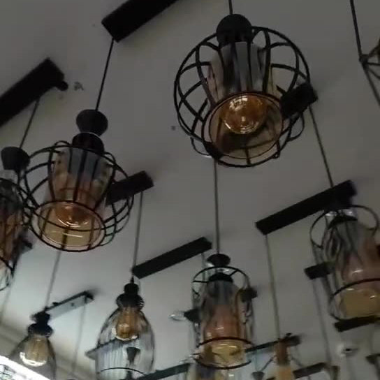Contemporary Scandinavian Diamond Iron 1/3Light Island Light Chandelier For Dining Room