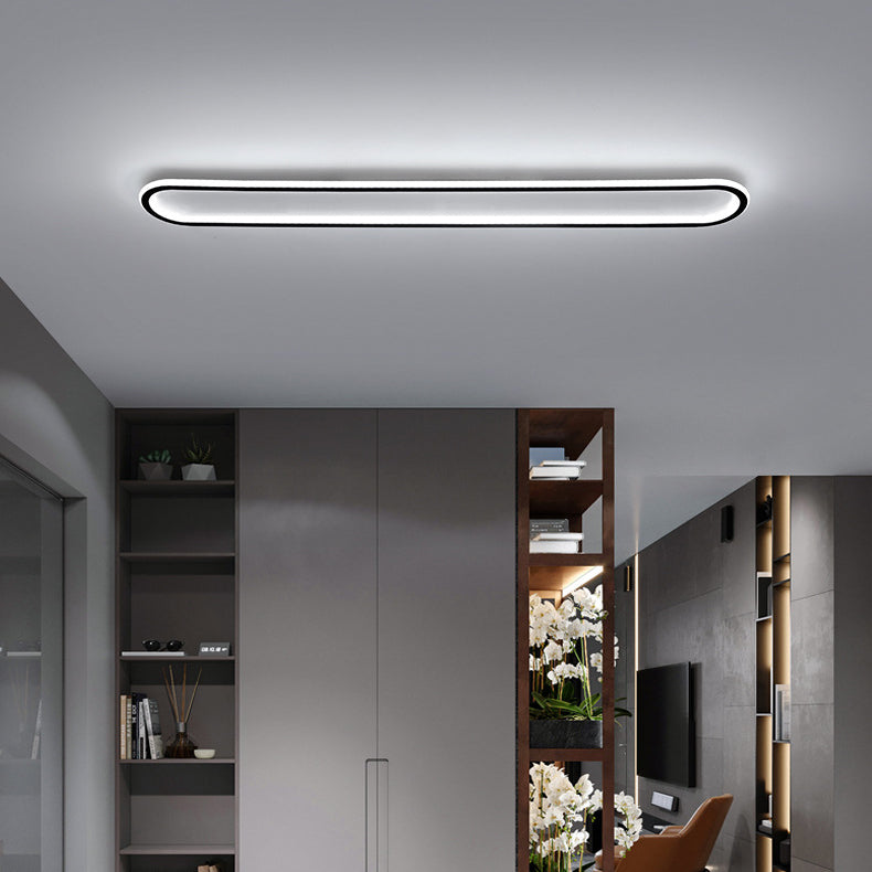 Moderne minimalistische rechteckige ovale Eisen-LED-Deckenleuchte für den Flur 