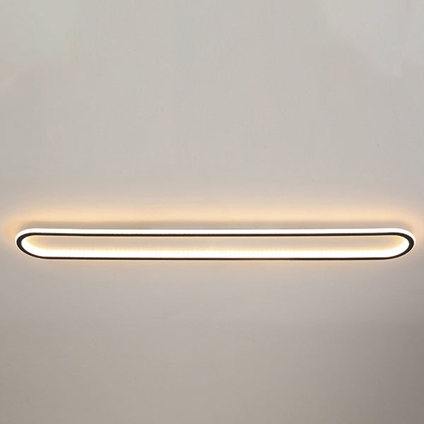 Plafonnier LED Minimaliste Moderne Rectangle Ovale en Fer Pour Couloir 