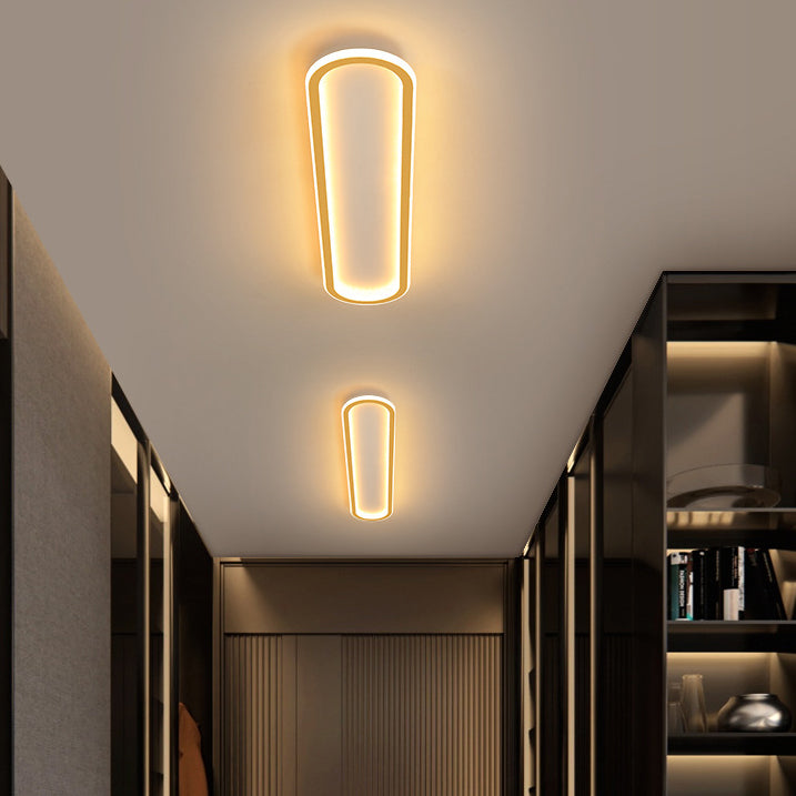 Plafonnier LED Minimaliste Moderne Rectangle Ovale en Fer Pour Couloir 