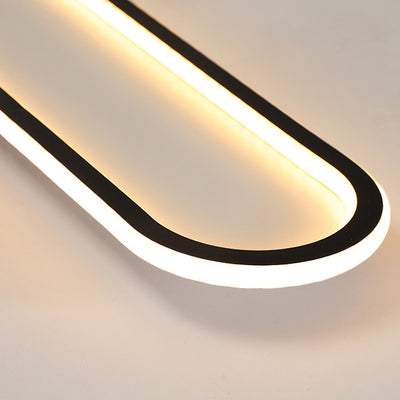 Moderne minimalistische rechteckige ovale Eisen-LED-Deckenleuchte für den Flur 