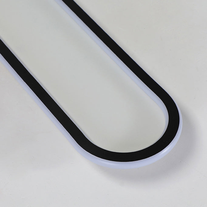 Plafonnier LED Minimaliste Moderne Rectangle Ovale en Fer Pour Couloir 
