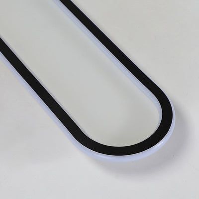 Moderne minimalistische rechteckige ovale Eisen-LED-Deckenleuchte für den Flur 