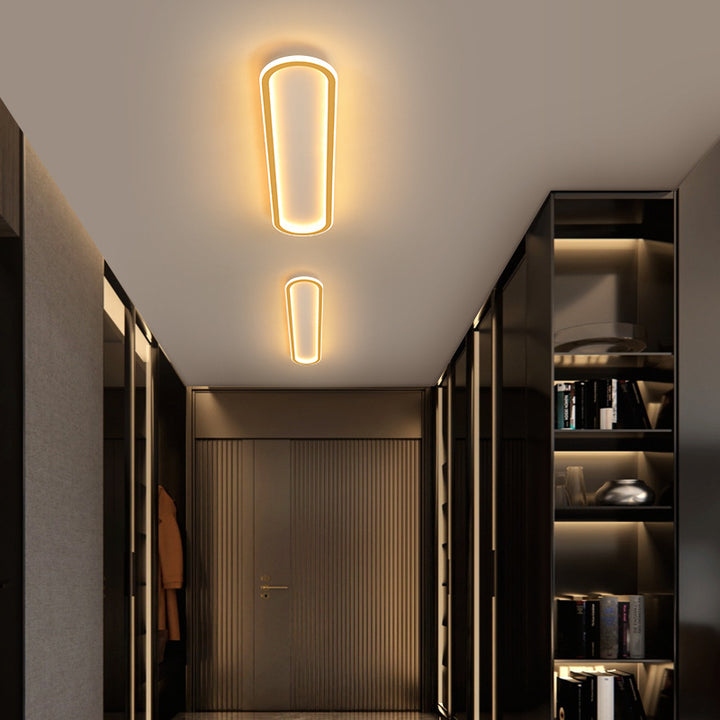 Plafonnier LED Minimaliste Moderne Rectangle Ovale en Fer Pour Couloir 