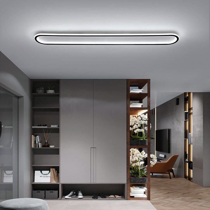 Plafonnier LED Minimaliste Moderne Rectangle Ovale en Fer Pour Couloir 