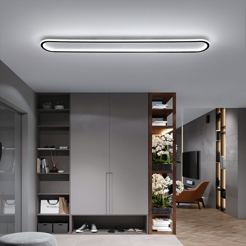Moderne minimalistische rechteckige ovale Eisen-LED-Deckenleuchte für den Flur 