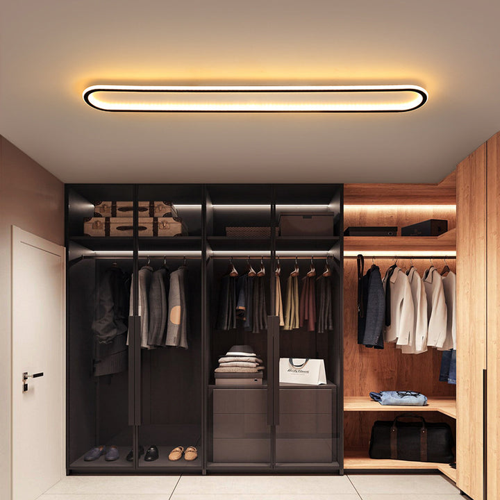 Plafonnier LED Minimaliste Moderne Rectangle Ovale en Fer Pour Couloir 